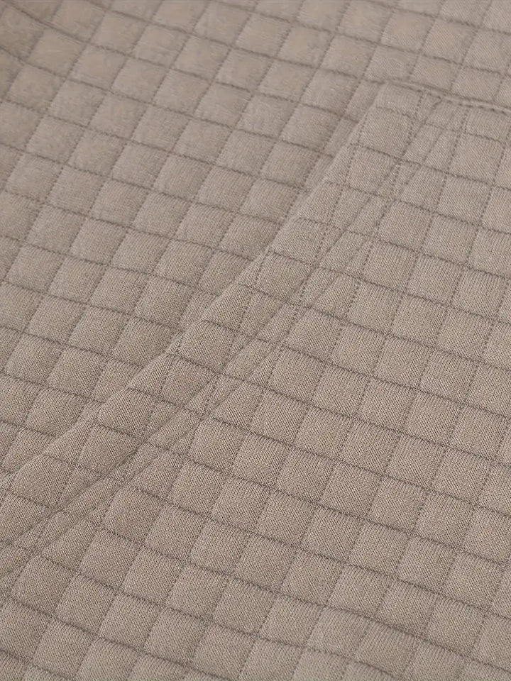 Luc - Textured Grid Hooded Sweatshirt