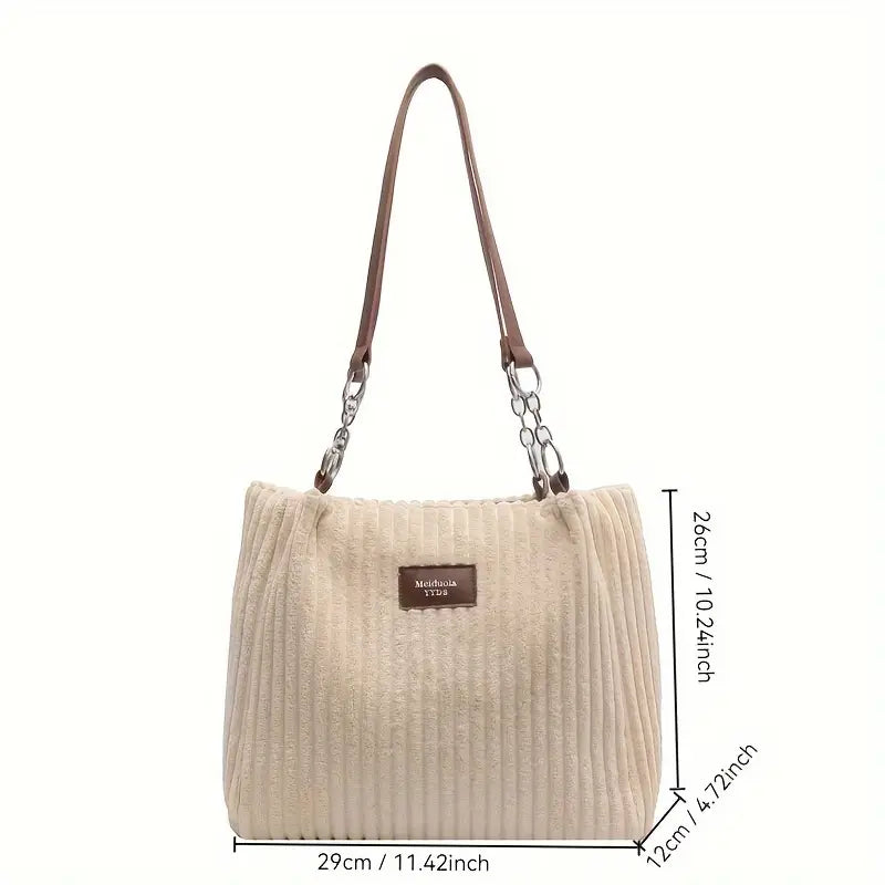 Vanessa - Modern Spacious Corduroy Bag