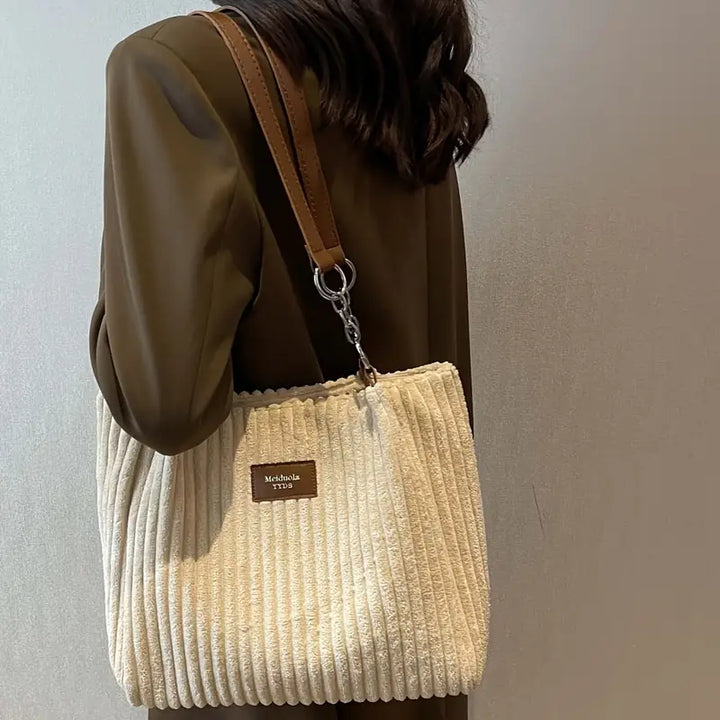 Vanessa - Modern Spacious Corduroy Bag