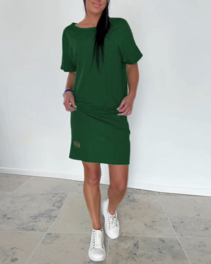 Samantha - Short Sleeve Comfy Mini Dress