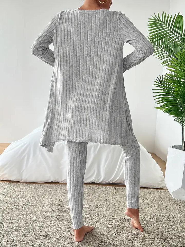 Melanie - Ribbed 3 Piece Lounge Set