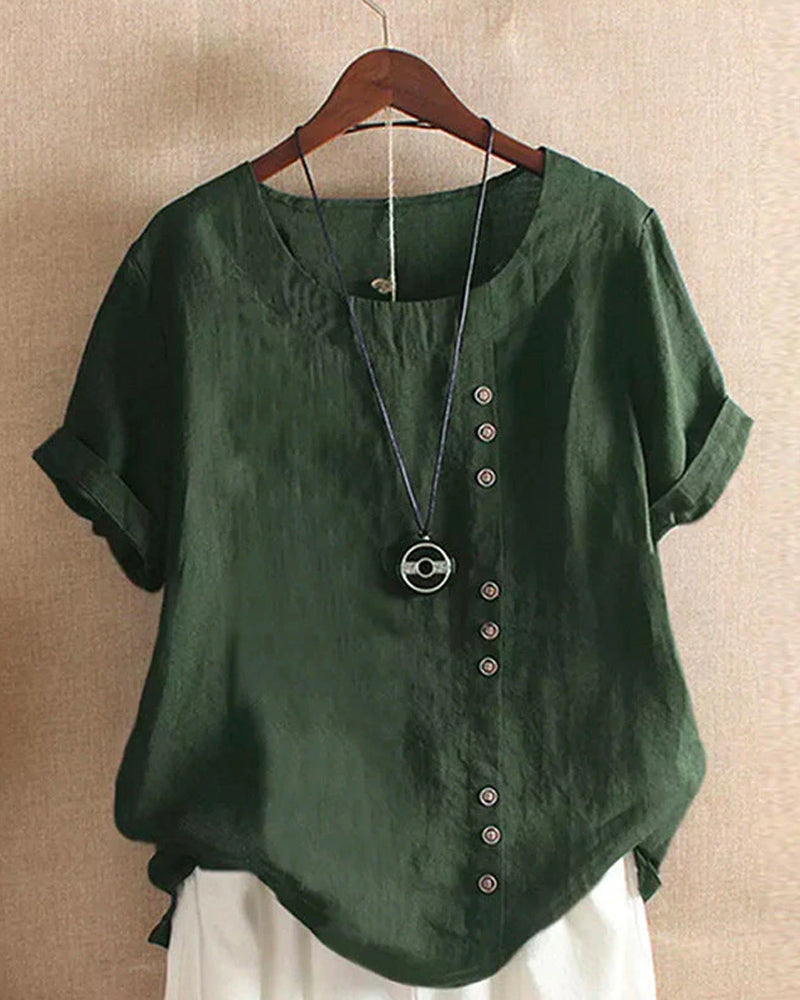 Gina - Comfy Short Sleeve Blouse