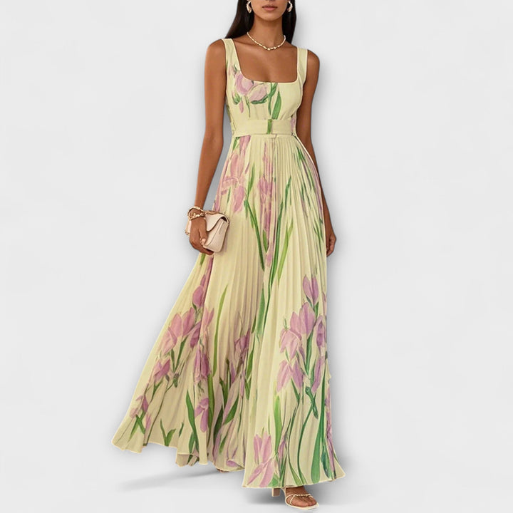 Genella - Elegant Dress With Flower Print