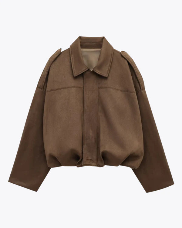 Lucia - Stylish Velvet Bomber Jacket