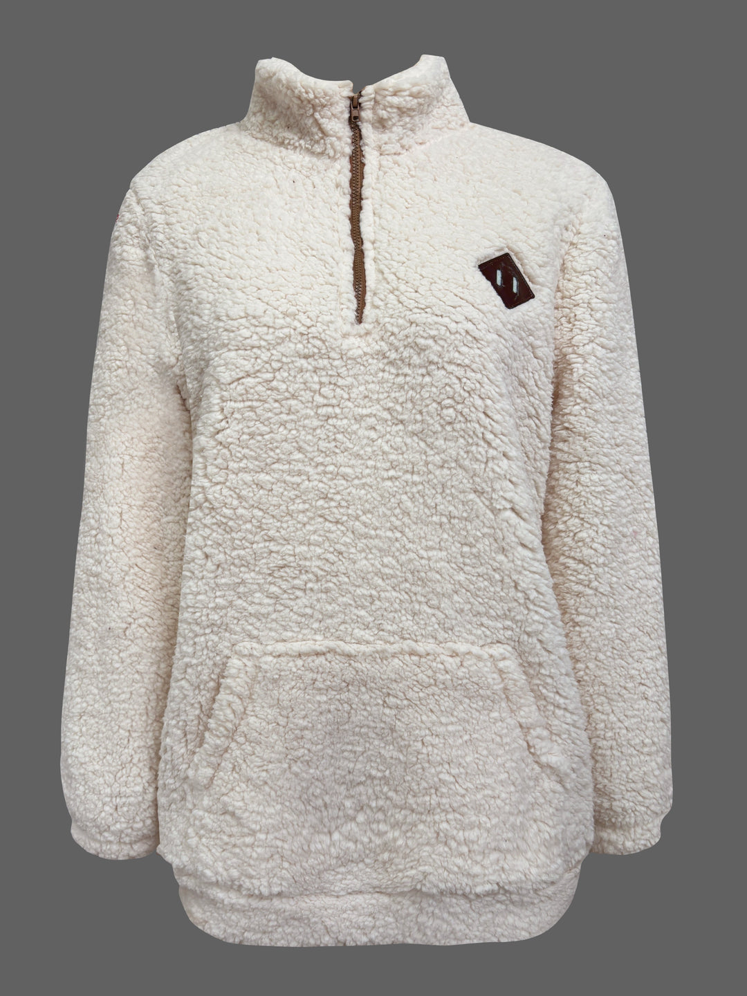 Sophie - Cozy Long Sleeve Fleece Half-Zip Sweatshirt