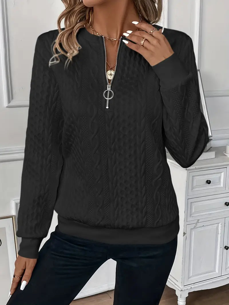 Rachel - Comfortable And Elegant Zip-Up Sweater