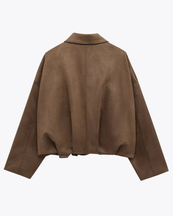 Lucia - Stylish Velvet Bomber Jacket
