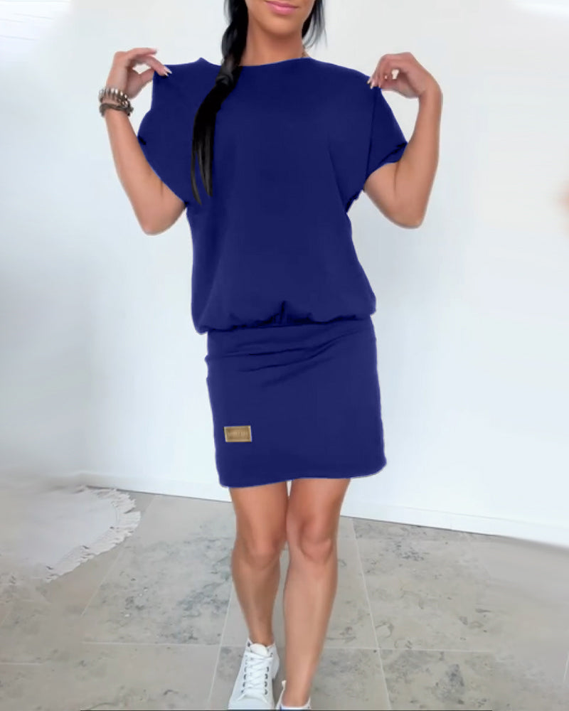 Samantha - Short Sleeve Comfy Mini Dress