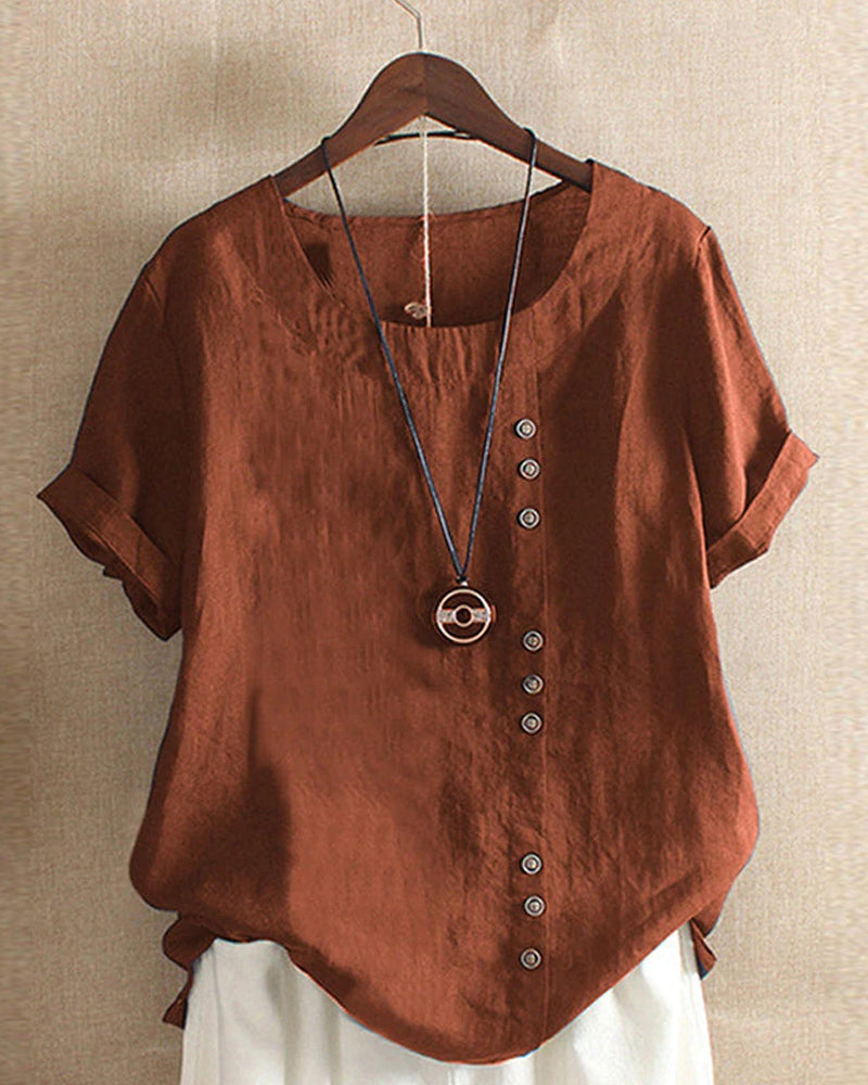 Gina - Comfy Short Sleeve Blouse