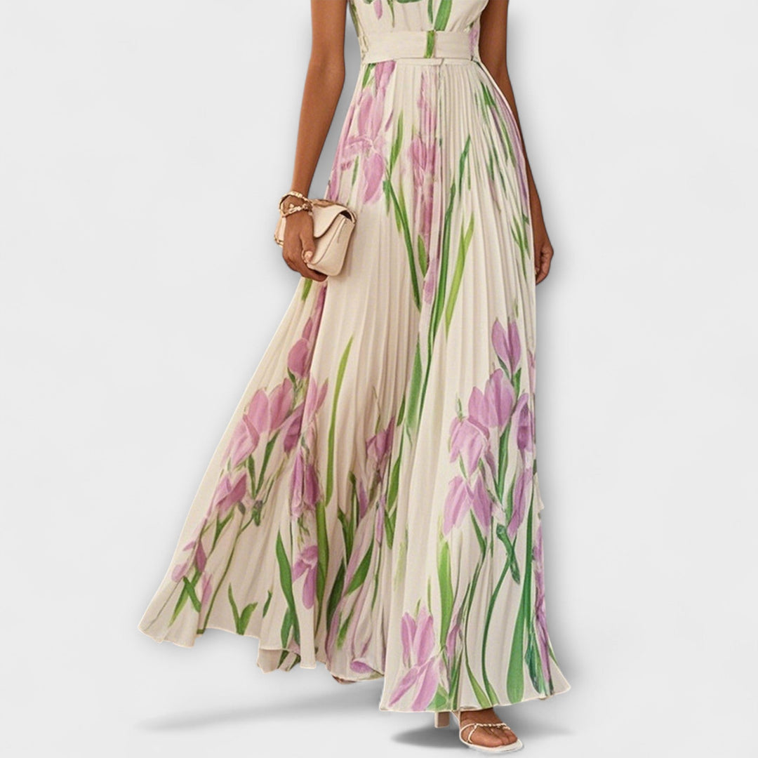 Genella - Elegant Dress With Flower Print
