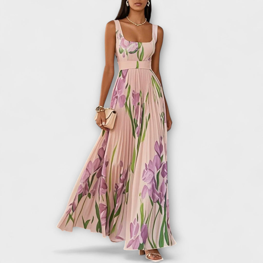 Genella - Elegant Dress With Flower Print