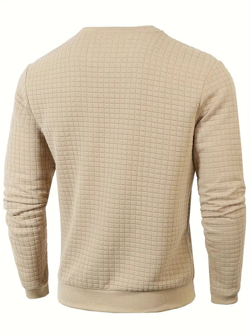 Brad - Bohemian Plaid Long Sleeve Sweater