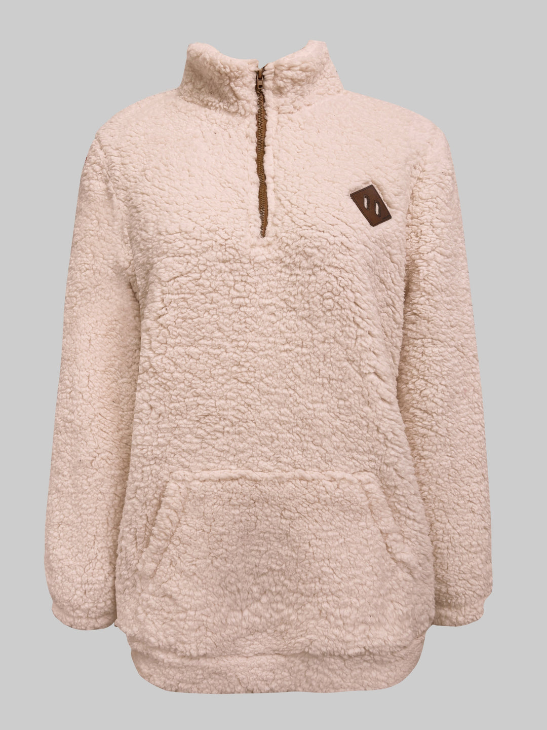 Sophie - Cozy Long Sleeve Fleece Half-Zip Sweatshirt