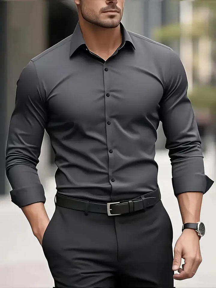 Marc - Mens's Classic Breathable Long Sleeve Shirt