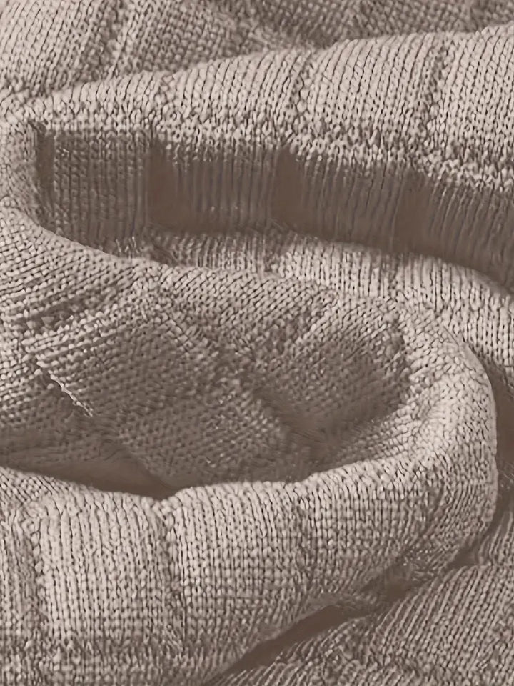 Luc - Textured Grid Hooded Sweatshirt