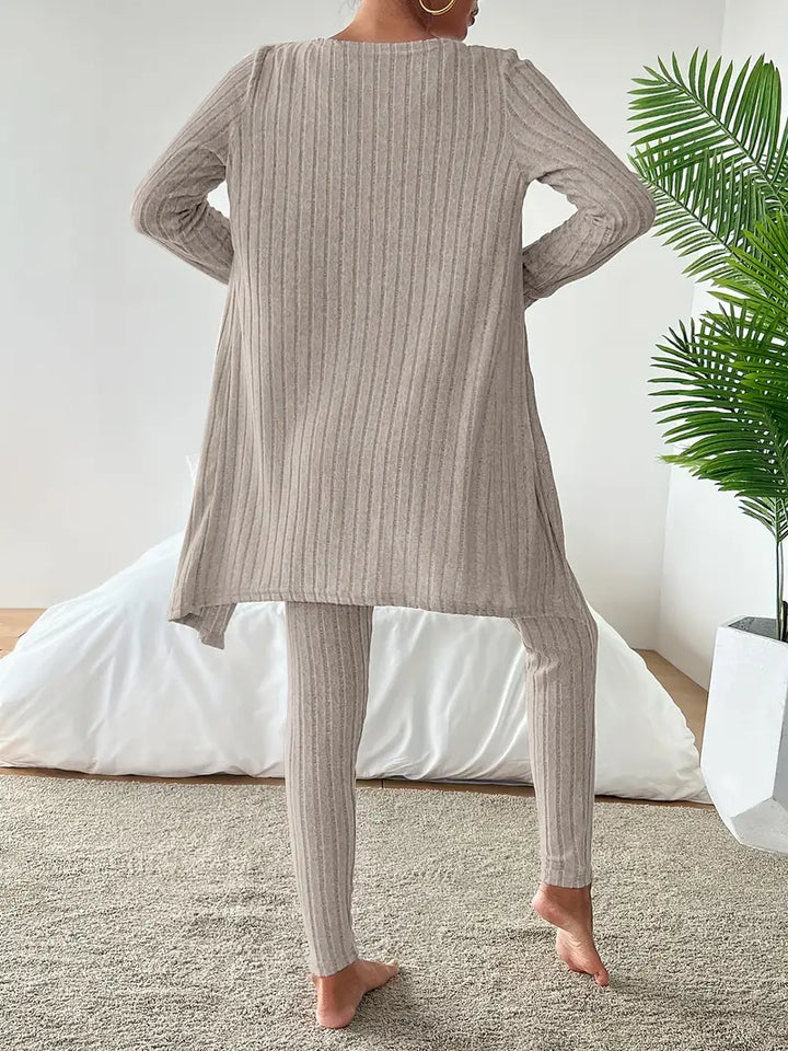 Melanie - Ribbed 3 Piece Lounge Set