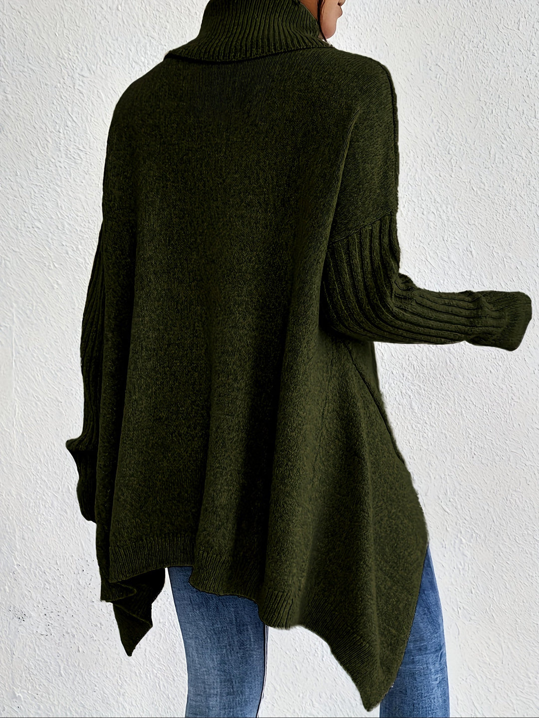 Milena - Casual Long Sleeve High Neck Sweater