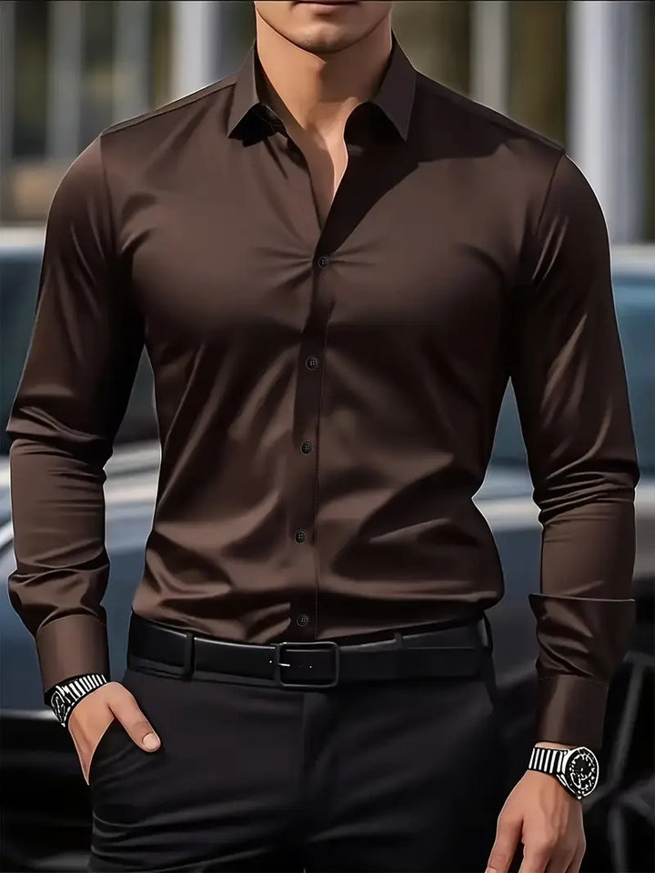 Marc - Mens's Classic Breathable Long Sleeve Shirt