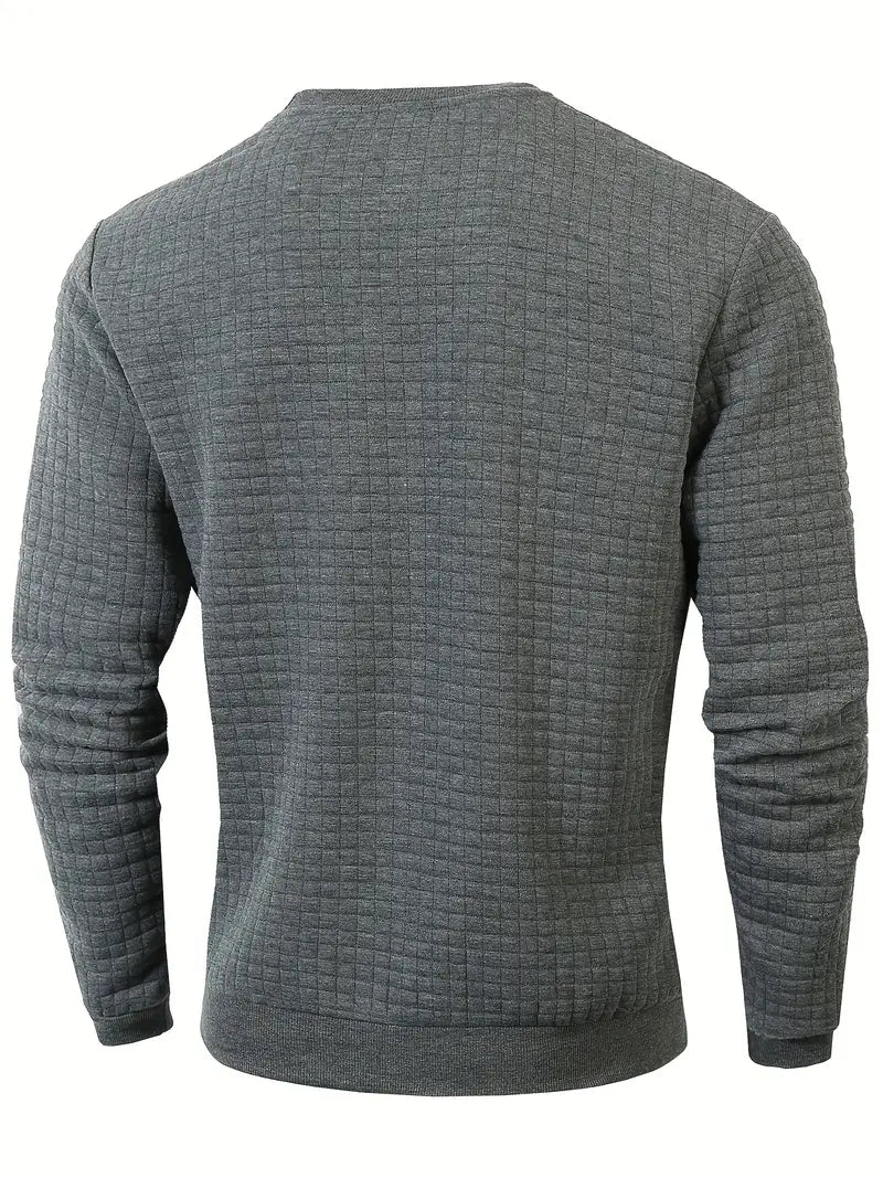 Brad - Bohemian Plaid Long Sleeve Sweater