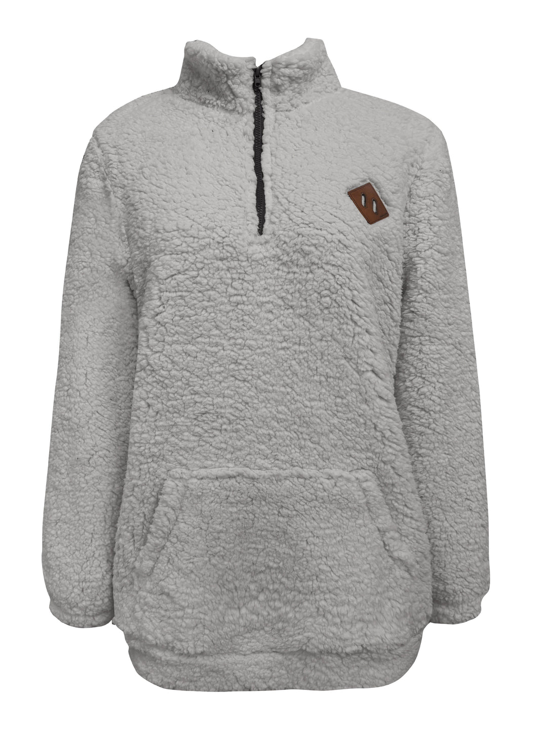 Sophie - Cozy Long Sleeve Fleece Half-Zip Sweatshirt