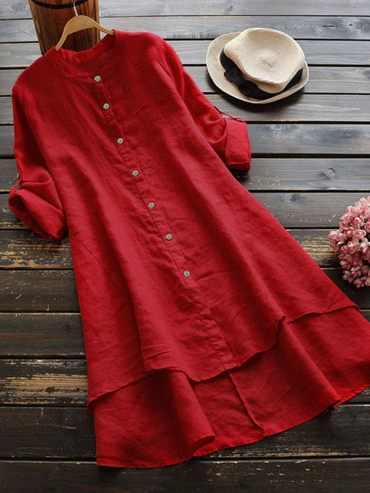Elizabeth - Casual Linen Style Comfy Dress