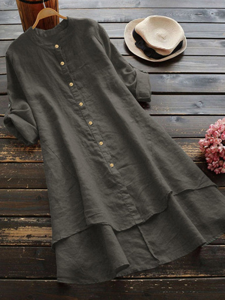Elizabeth - Casual Linen Style Comfy Dress