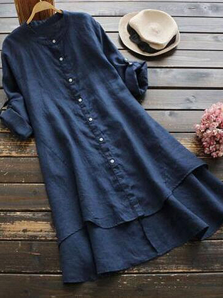 Elizabeth - Casual Linen Style Comfy Dress