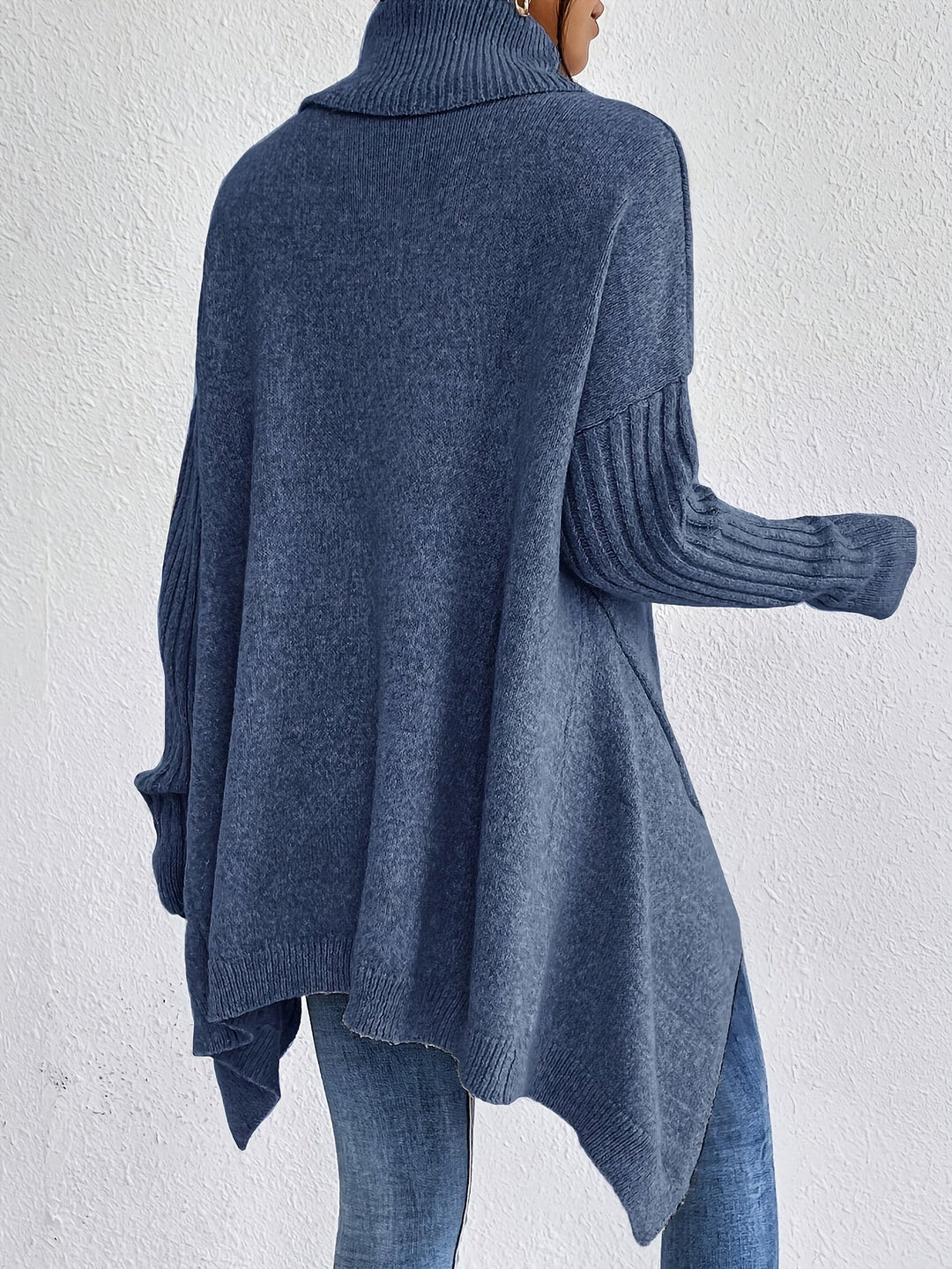 Milena - Casual Long Sleeve High Neck Sweater