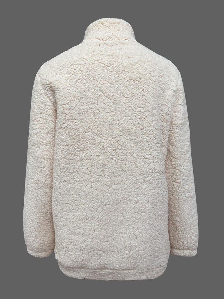 Sophie - Cozy Long Sleeve Fleece Half-Zip Sweatshirt