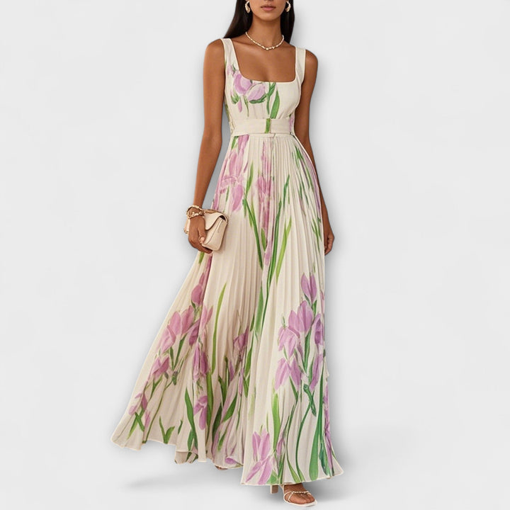 Genella - Elegant Dress With Flower Print