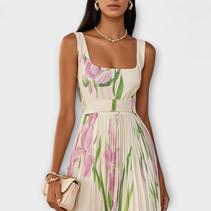 Genella - Elegant Dress With Flower Print