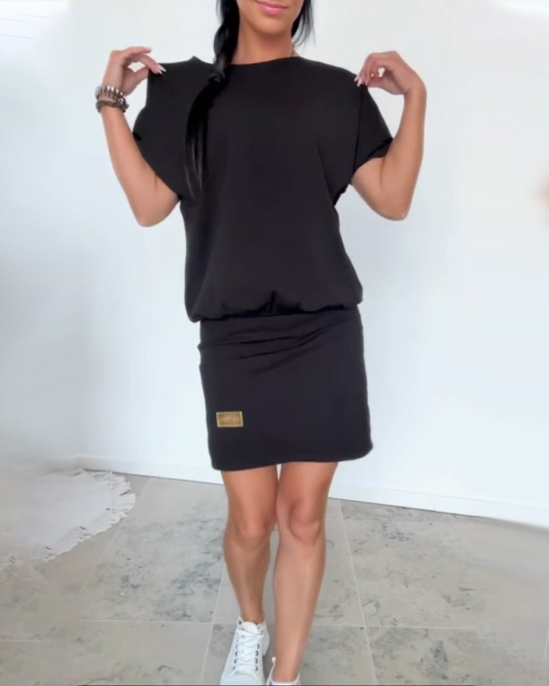 Samantha - Short Sleeve Comfy Mini Dress