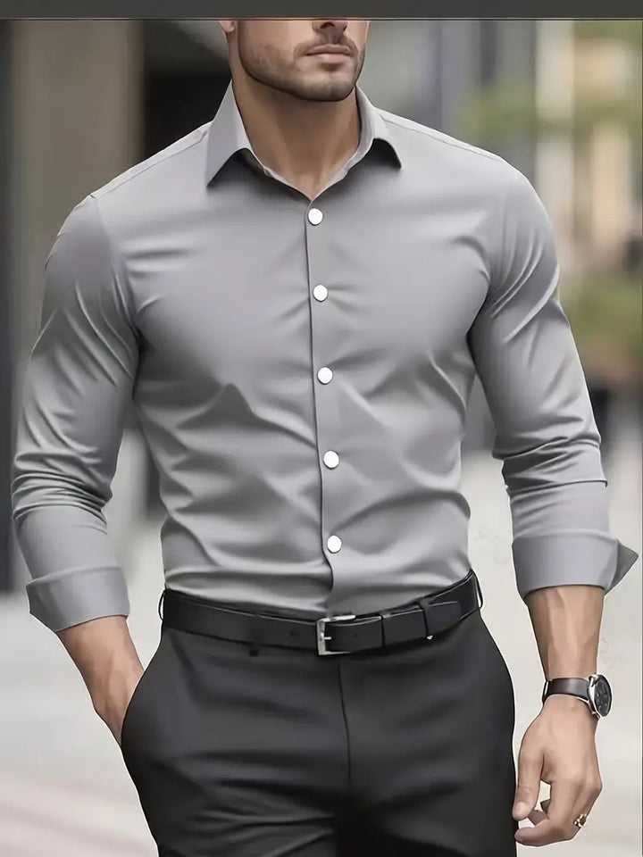 Marc - Mens's Classic Breathable Long Sleeve Shirt