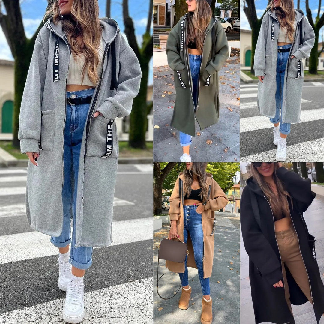Cheryl - Stylish Long Hooded Cardigan