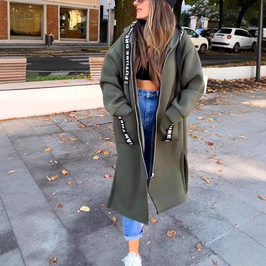 Cheryl - Stylish Long Hooded Cardigan