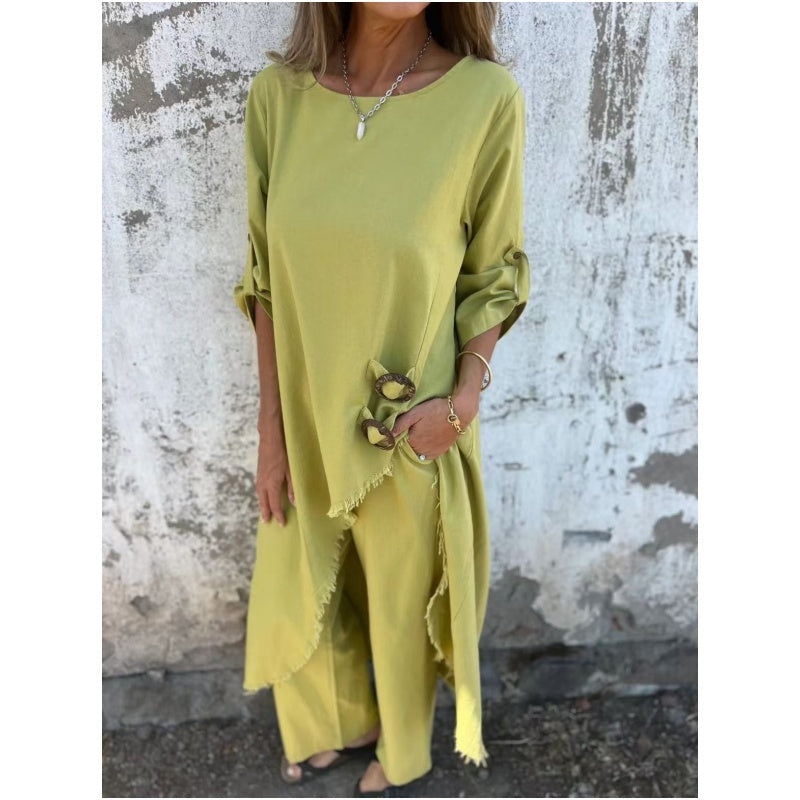 Kerry - Elegant Round Neck 2-Piece Set