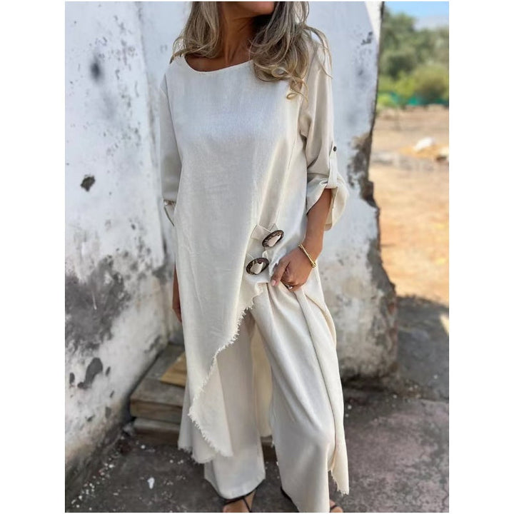 Kerry - Elegant Round Neck 2-Piece Set