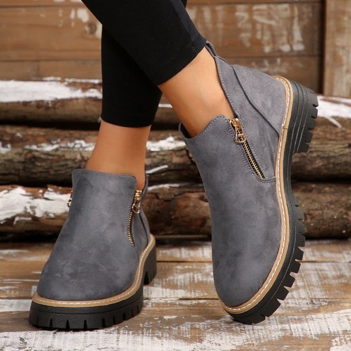 Brenda - Comfy Ankle Boots With Side Zip