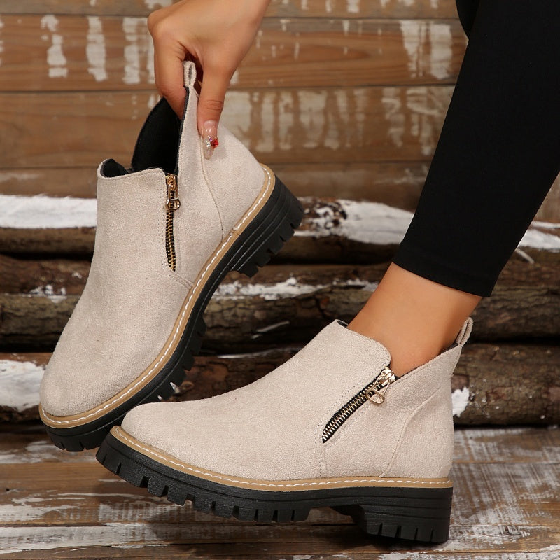 Brenda - Comfy Ankle Boots With Side Zip