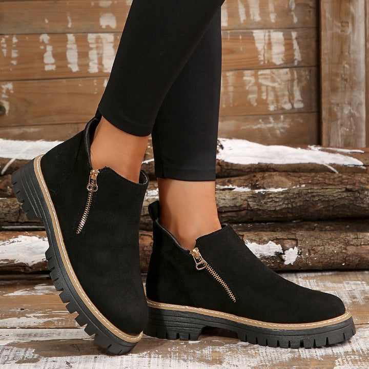 Brenda - Comfy Ankle Boots With Side Zip