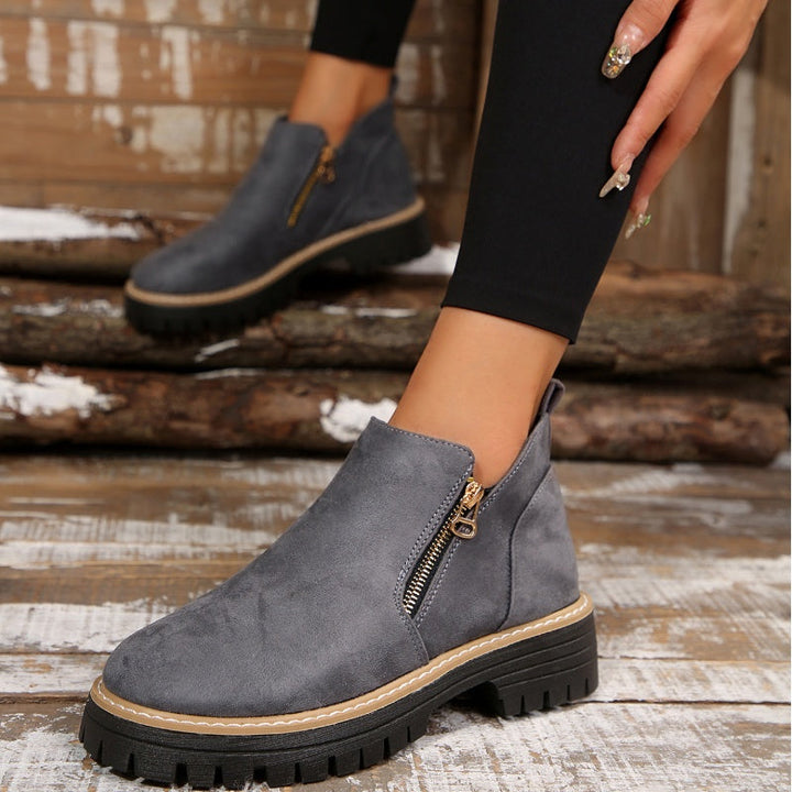Brenda - Comfy Ankle Boots With Side Zip