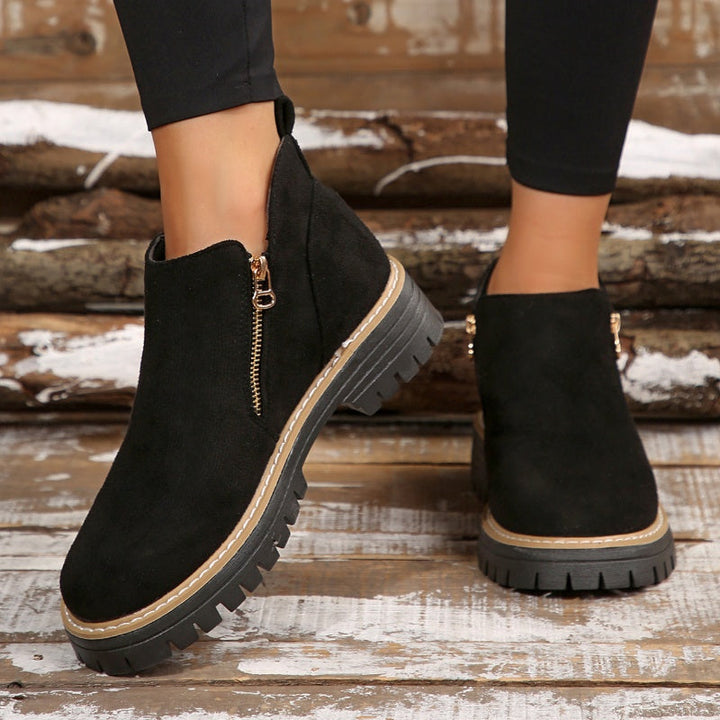Brenda - Comfy Ankle Boots With Side Zip