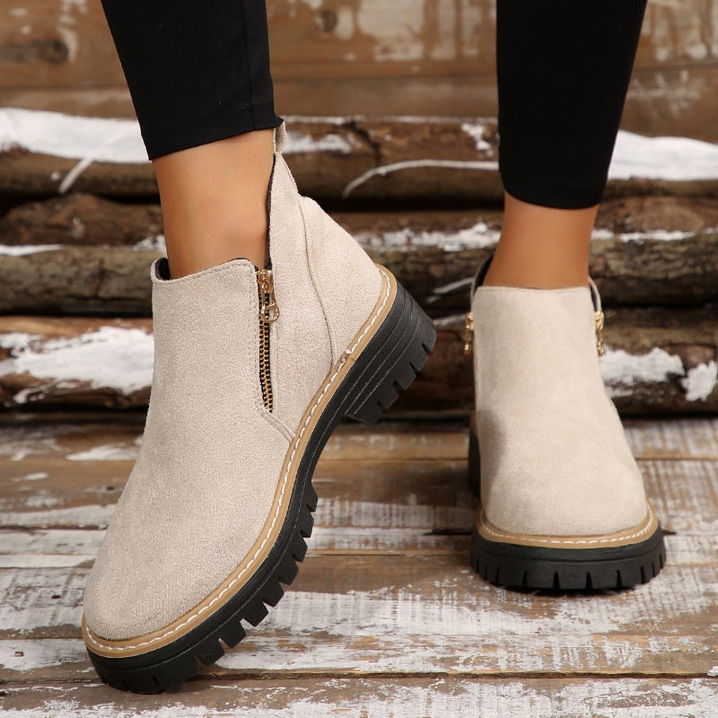 Brenda - Comfy Ankle Boots With Side Zip